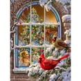 thumbnail image 1 of 5D DIY Navidad nieve pájaro completo redondo diamante pintura mosaico taladro Rhinestone FLhrweasw Nuevo, 1 of 9
