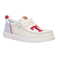 thumbnail image 4 of Men's Hey Dude White Texas Rangers Wally Casual Slip On Shoes, 4 of 7