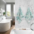 thumbnail image 5 of Coolnut 2PCS Cotton Towel Set,Quick Drying Washcloths,Soft and Breathable Bath Towel Hand Towels for Kitchen Bathroom Gym Beach-Green Mandala Flower, 5 of 6