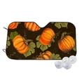 thumbnail image 2 of Lsque Orange Pumpkin Car Windshield Sun Shade | Accordion Folding Style Auto Shade for Car Truck SUV Van | Blocks UV Rays Sun Visor Protector | Small, 2 of 7