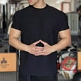thumbnail image 2 of Men's Crew Neck Short Sleeve Polyester T-Shirt Slim Fit Basic Casual Top Lightweight T-Shirt, 2 of 6