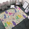 thumbnail image 3 of Area Rugs For Living Room Decor - Funny Cute Poodle Dog Multi Color Anti Slip Throw Washable Rugs 3x5 For Bedroom, Soft Indoor Carpet For Bedroom Living Room 60x39In, 3 of 5