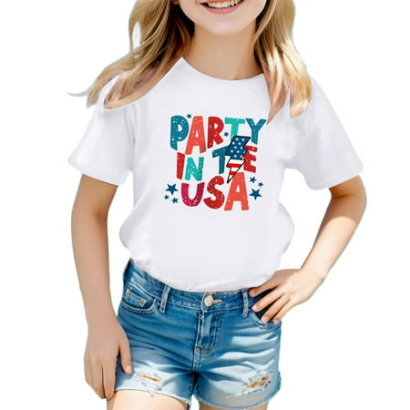 

Toddler Kids Boys America Flag Shirts 4Th Of July T Shirt Girls Cotton Patriotic Tops Tee Independence Day Clothes