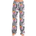 thumbnail image 4 of IYYVV Halloween Pajama Pants for Women Cute Funny Pumpkin Graphic Pajamas Casual Elastic Waist Palazzo Pants Fall Pajamas Pink M, 4 of 6
