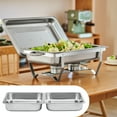 thumbnail image 2 of 2 Pack Chafing Dish Buffet Set 9 qt Stainless Steel Chafing Dishes for Buffet, 2 of 11