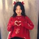 thumbnail image 2 of Suéter de hada de estilo perezoso navideño para mujer, suéter holgado estilo occidental de otoño e invierno, base de punto coreana, 2 of 5