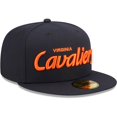 thumbnail image 3 of Men's New Era Navy Virginia Cavaliers Script Original 59FIFTY Fitted Hat, 3 of 6