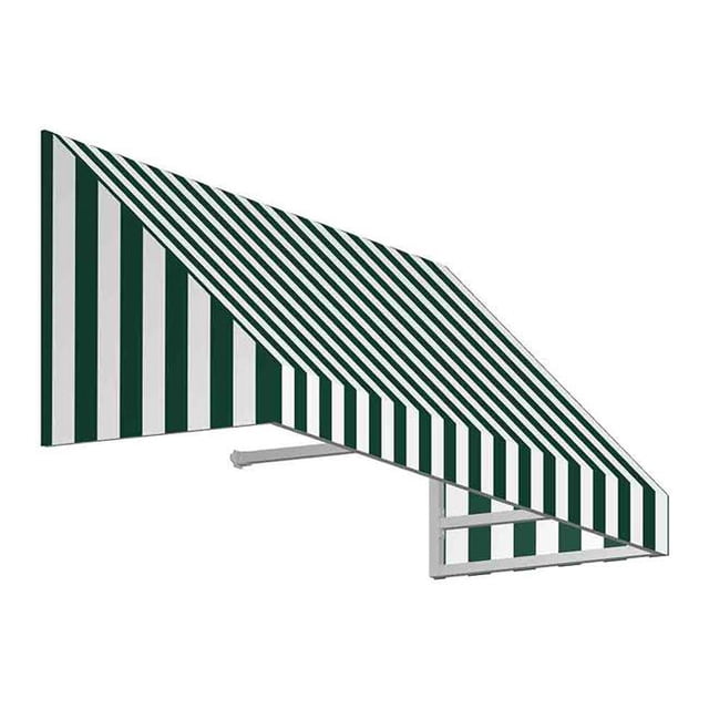 Awntech RN22-US-6FW 6,38 Pi. Store de Fenêtre et d'Entrée New York , Vert Forêt & Blanc - 31 x 24 Po.