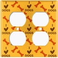 thumbnail image 3 of Metal Light Switch Plate Cover Cute Puppy Dog Paw Prints Pink DOG039, 3 of 13