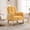 Teddy Yellow, variant on Timbernest Rocking Chair Teddy, 25.5" High Backrest Accent Chair, Glider Rocker Chair for Living Room, White