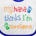 thumbnail image 4 of Inktastic My Nana Thinks Im Awesome Grandkid Boys or Girls Baby Bib, 4 of 4