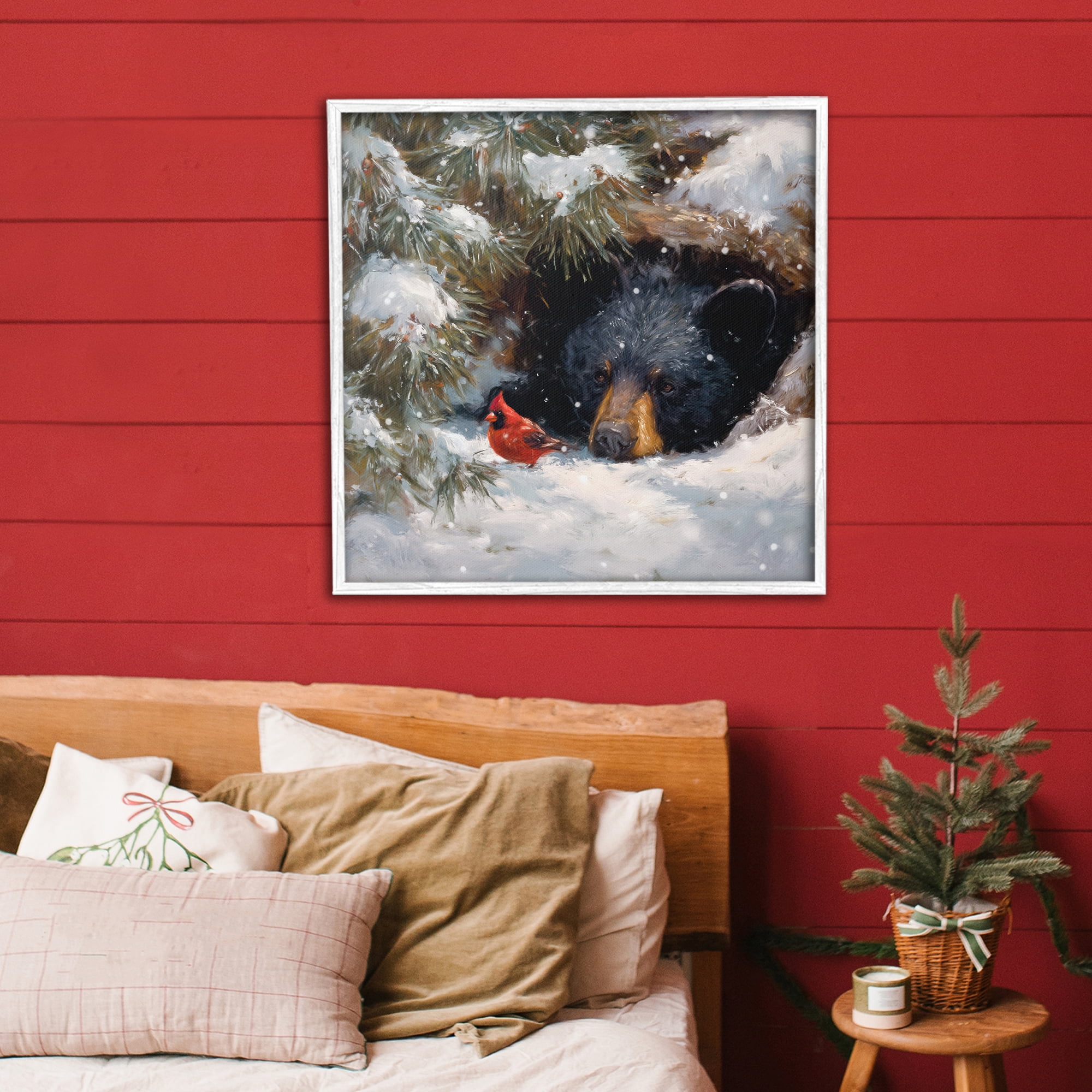 Stupell Industries Warm Watch From The Den White Framed Giclee Art, design by Tina LeCour