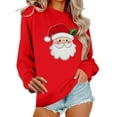 thumbnail image 2 of Ailaofu Chandail de Noël pour Femmes Col Rond Cadeaux de Noël Haut Décontracté Manches Longues, 2 of 6