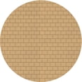 thumbnail image 1 of Ahgly Tapis Rond Lavable en Machine Intérieur Transitionnel Jaune Orange, 7 Pieds Rond, 1 of 7
