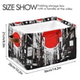 thumbnail image 4 of Yayeee Canvas Storage Basket with Handles for Shelves Fabric Bins Closet Organizer, Black Streets, 4 of 8