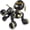 Black & Gold, variant on Ruko 18011 Robot Dog Toy, Smart Interactive Puppy, Programmable, 30+ LED Faces, Remote & Gesture Control, Yellow, Ages 3-8