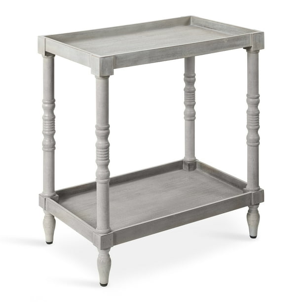 Kate And Laurel Bellport Coastal Side Table 22 X 13 75 26 25 Rustic Gray Rectangular End Accent For Storage Display Com Laurel Bellport Coastal Side Table, Coastal End Table With Storage