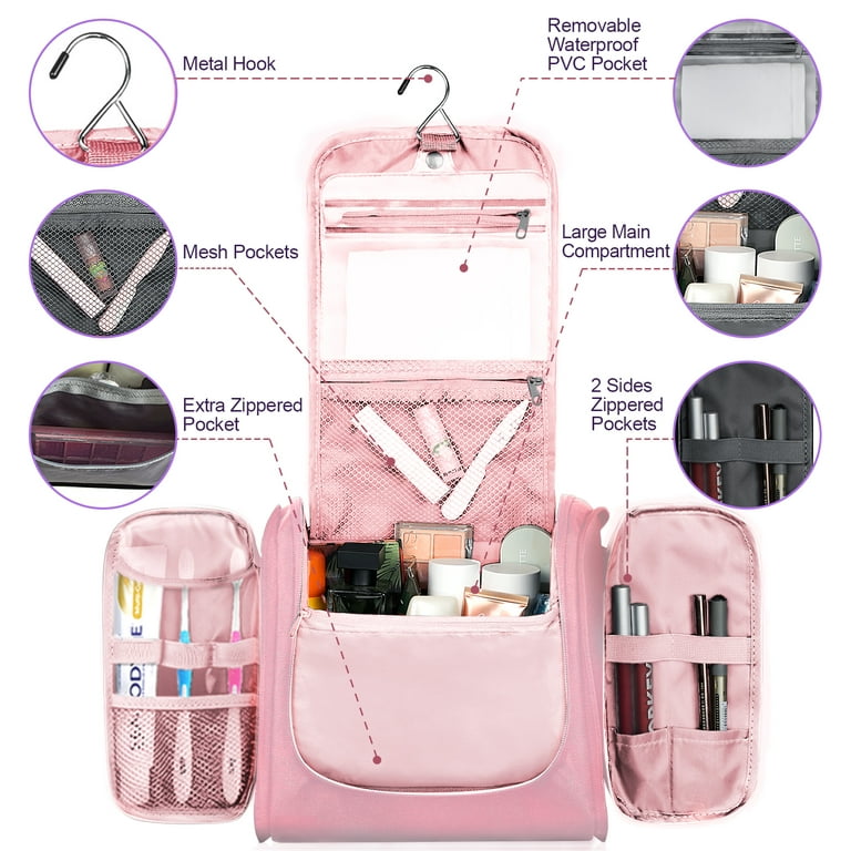 Toiletry Bag for Women and Men,Water-resistant Travel Makeup Bag