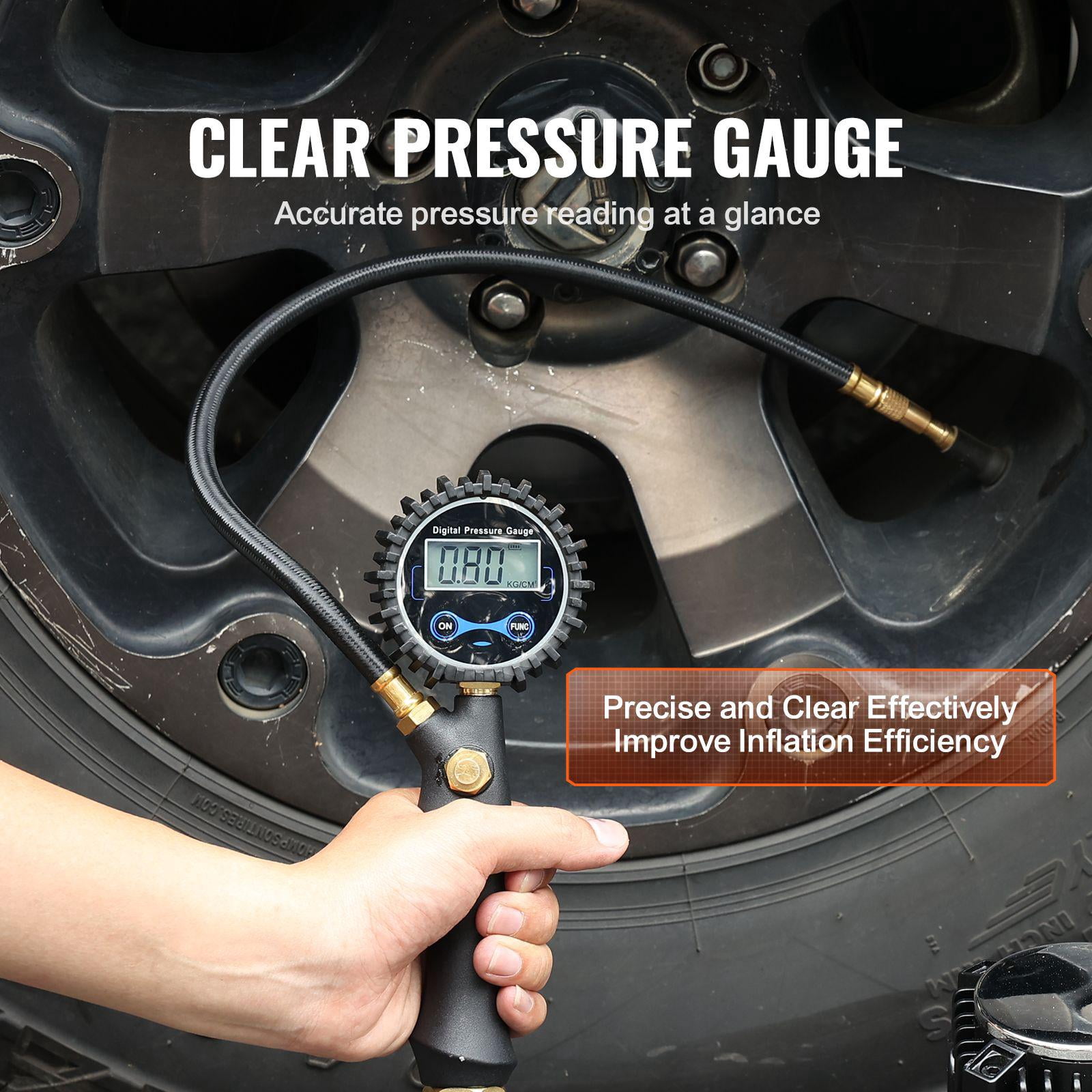 12V Heavy Duty Air Compressor Tire Inflator Kit Digital Pressure Gauge 7.06 CFM Portable Pump 150PSI Off Road Air Pump Adapter for Trucks Cars SUVs 4WDs Motorhomes
