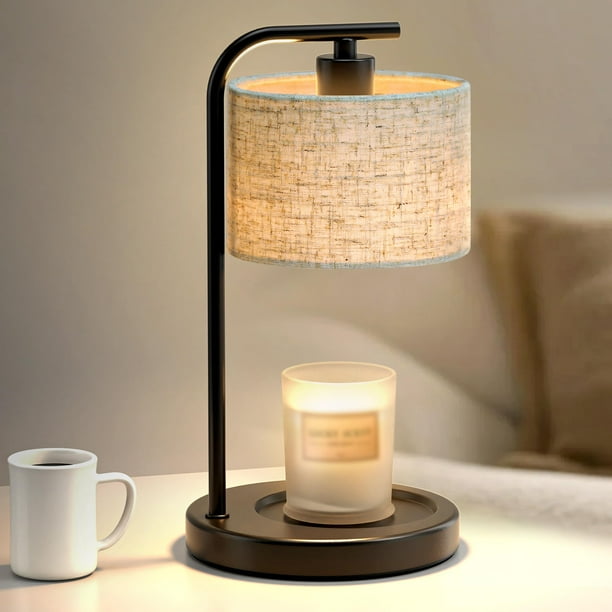 Lámpara calentadora de velas Spclsim, calentador eléctrico de cera con temporizador, color negro