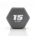 thumbnail image 3 of CAP, 15lb Neoprene Dumbbell, Cool Gray, Single, 3 of 4