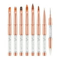 thumbnail image 4 of Graflsoa Rose Gold Nail Art Brush Set with 8 Detachable Tips for Precision Designs - Nylon Bristles, 5# Size, Lightweight & Portable, 4 of 7