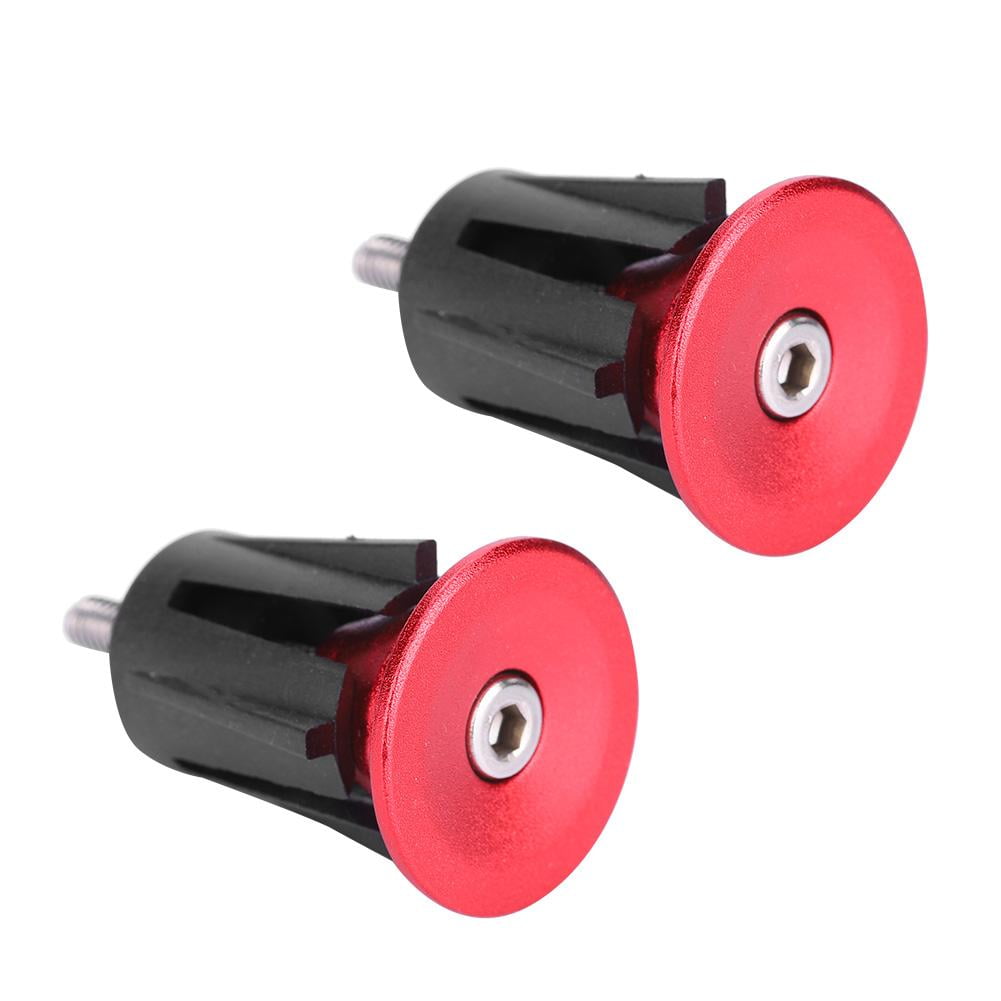 LYUMO 1 Pair Aluminum Alloy Bike Grips Bar End Caps Plug for Mountain