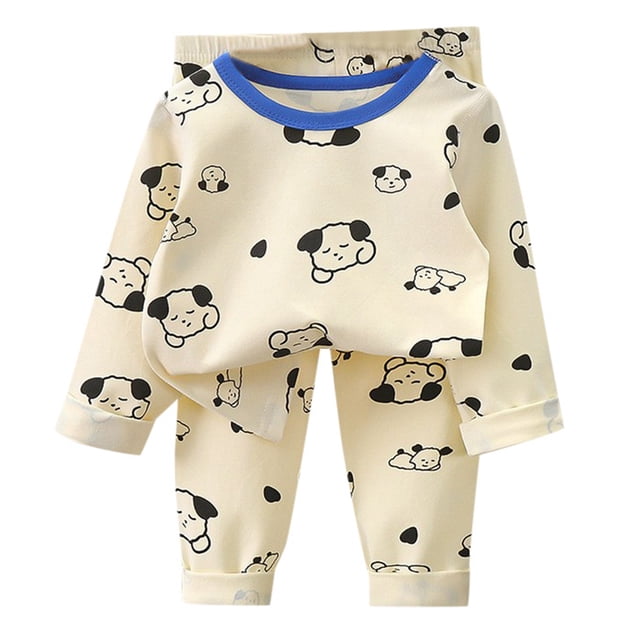 WEAIXIMIUNG Christmas Solid Color Children's Hoodie Set With Thick Fall And Winter Homewear Pajamas 80-90cm