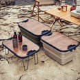 thumbnail image 6 of 1set Outdoor Camping Folding Storage Box, With Wooden Lid, Picnic Basket Table Set, Field Cooking Hiking Camping Storage Basket, Camping Food Drink Storage Basket, For Camping Picnic Car Trunk, 6 of 23