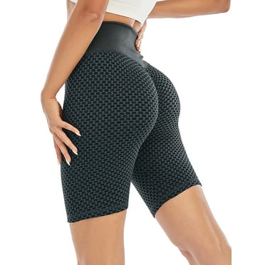 YouLoveIt Women Leggings Wide Waistband Biker Leggings Bike Shorts Quick-Drying Pants Summer Elastic Casual Breathable Pants Running Shorts Sexy Stretch Ruched Hot Shorts