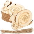 thumbnail image 6 of LABELEPH Unfinished Wood Cutouts Snail Shape Khaki 20Pcs 3.1X2.6X0.1In, 6 of 8