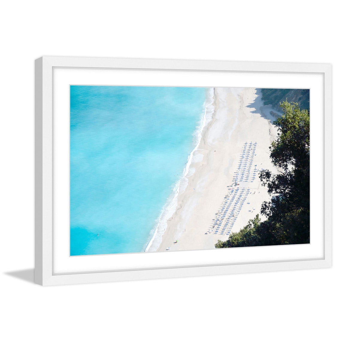 Marmont Hill "White Sandy Beach" Framed Painting Print