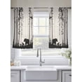 thumbnail image 6 of Sheer Curtain Panels Black Bears Trees Forest Rod Pocket Voile Window Curtains Silhouette Art Window Treatments Ligh Filtering Privacy Curtain Drapes for Bedroom Living Room 2 Panel Set 54 Inch, 6 of 9
