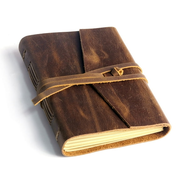 Leather Journal for Women&Men,Genuine Leather Notebook,240 Pages Travel Journal for Women,Vintage Leather Bound Notebook(Vintage Brown)