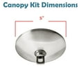 thumbnail image 4 of Aspen Creative 21511-21 Contemporary Chandelier Fixture Canopy Kit, 5" Diameter with Collar Loop, 1" Center Hole, Brushed Nickel, 1 Sets/Pack, 4 of 6