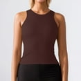 thumbnail image 2 of uvwlwu Women's Ribbed Racerback Tank Top Crewneck Slim-Fit Sleeveless Casual Layering Shirt,XL, 2 of 5