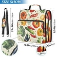 thumbnail image 5 of 3 Ring Zipper Binder with Shoulder Strap Waterproof Trapper Keeper 2 Inch D-Ring 500 Sheets Capacity Eggplant Pepper Tomato Broccoli, 5 of 8