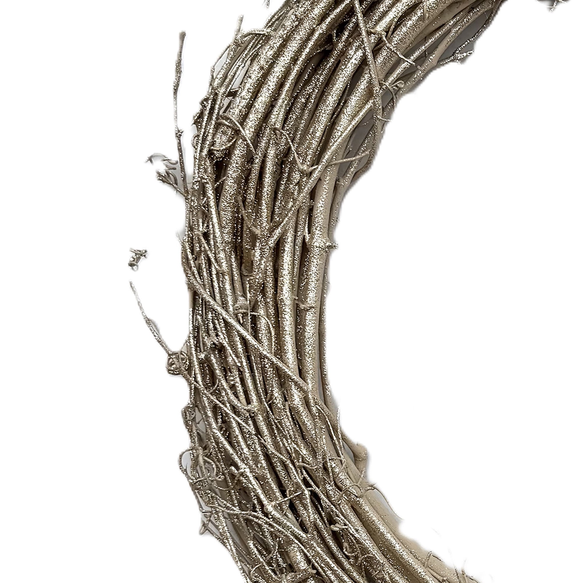 Kraft Lane: 18" Painted Grapevine Wreath - Glitter Gold - DIY Craft Projects, Handcrafted, In-Outdoor Decoration, Behr Paint, Seasonal-Holiday-Home
