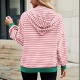 thumbnail image 6 of Womens Zip Up Hoodies Striped Fashion Sweatshirts Long Sleeve Jacket With Pockets 2024 Teen Girls Fashion Clothes Sweatcoat Zip up Sweatshirt Women Zipper Front Hoodies Hooded Sweatshirt Womens Hooded, 6 of 8