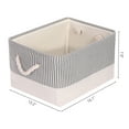 thumbnail image 4 of Unique Bargains Fabric Storage Cube Storage Bin Storage Basket Grey 16*12*8in, 4 of 6