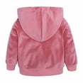 thumbnail image 7 of Brnmxoke Toddler Girls Sweatsuits Velour Hooded Tracksuit 2 Piece Outfits Baby Fleece Hoody Sweatshirt + Sweatpants Tracksuit with Pockets Jogging Set 6Months-7 Years Pink,6-12 Months, 7 of 7