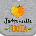thumbnail image 4 of Inktastic Jacksonville Florida Orange in Heart Boys or Girls Baby Bib, 4 of 4