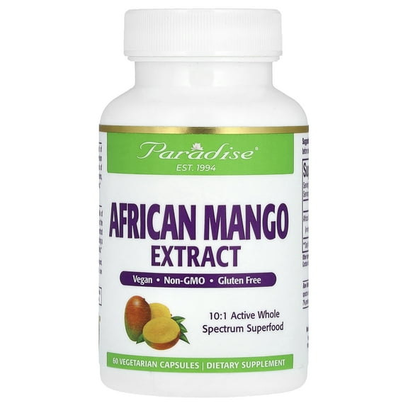 Paradise Herbs African Mango Extract, 150 mg, 60 Vegetarian Capsules