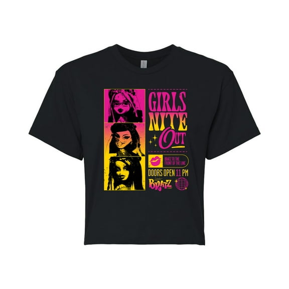 Bratz - Girls Night Out Poster - Junior's Cropped Tee