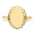 thumbnail image 4 of 14K Yellow Gold Ring Band Signet 11.5x9.0mm Open Back, Size 5, 4 of 5