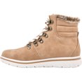 thumbnail image 3 of Women's Cliffs by White Mountain Hallett Ankle Boot Wheat Distressed Fabric/Faux Fur 8 M, 3 of 4