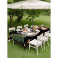 thumbnail image 3 of Outdoor Tablecloth with Umbrella Hole and Zipper, Black Christmas Rectangle Table Cloth 60x102 Inch Waterproof Tablecloth, Xmas Tree Gingerbread Snowman Winter Picnic Table Cover for Patio Camping, 3 of 7