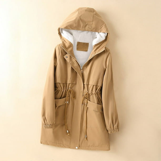 Drawstring deals rain jacket