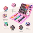 thumbnail image 4 of Goattoy 150PCS Art Painting Supplies Set Pink, Watercolor Pens,Paint,Pencils,Crayon Box, Perfect Gifts for Kids, Students, Walmart Clearance!, 4 of 6