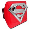thumbnail image 1 of Superman Chrome et Rouge Tout Métal Couverture d'Attelage, 1 of 4